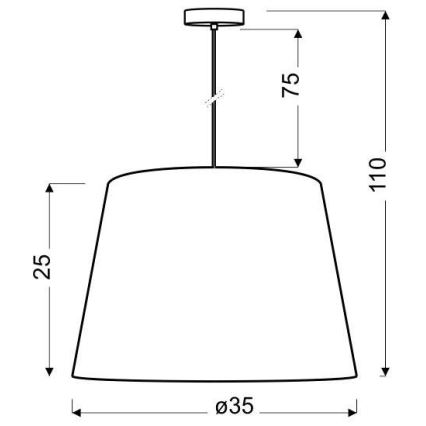 Lámpara colgante AMERICANO 1xE27/60W/230V