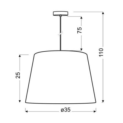 Lámpara colgante AMERICANO 1xE27/60W/230V