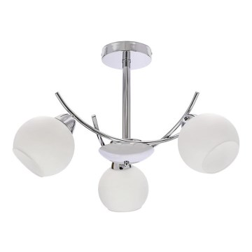 Lámpara colgante AMOS 3xE27/40W/230V cromo brillante