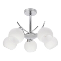 Lámpara colgante AMOS 5xE27/40W/230V cromo brillante