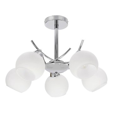 Lámpara colgante AMOS 5xE27/40W/230V cromo brillante