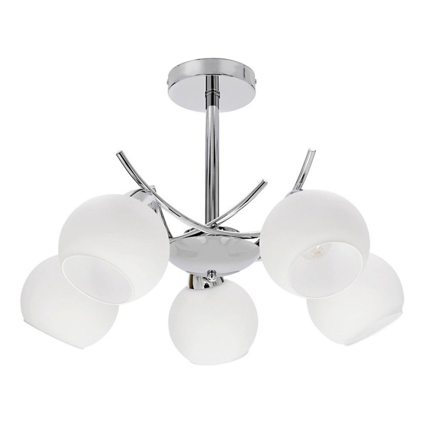 Lámpara colgante AMOS 5xE27/40W/230V cromo brillante