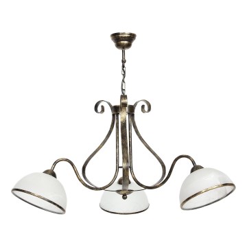 Lámpara colgante ANTICA 3xE27/60W/230V