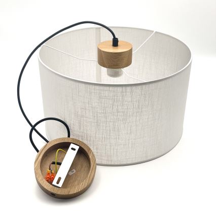 Lámpara colgante ANTONIO 1xE27/60W/230V roble