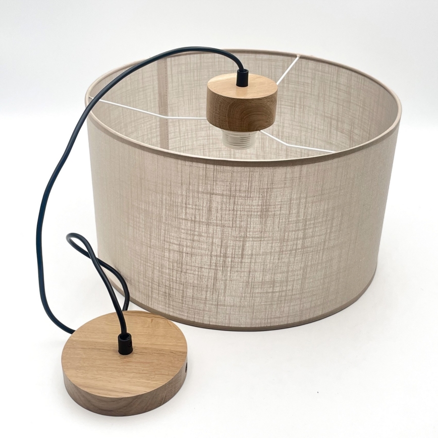 Lámpara colgante ANTONIO 1xE27/60W/230V roble