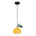 Lámpara colgante APPLE 1xE27/15W/230V amarillo
