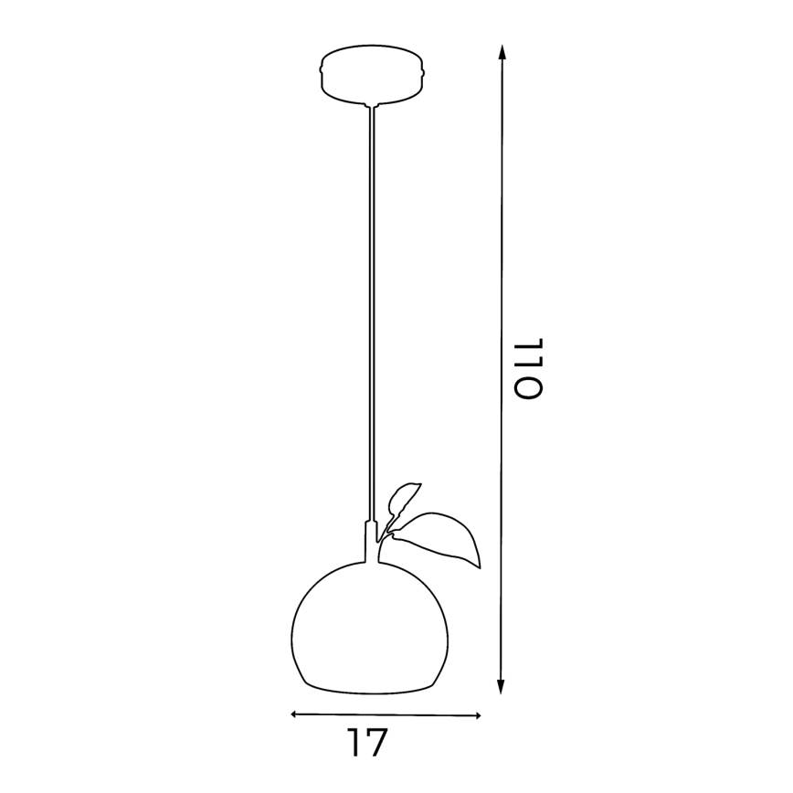 Lámpara colgante APPLE 1xE27/15W/230V amarillo