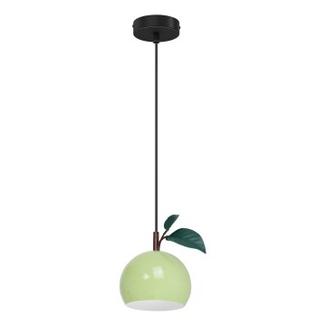 Lámpara colgante APPLE 1xE27/15W/230V Verde