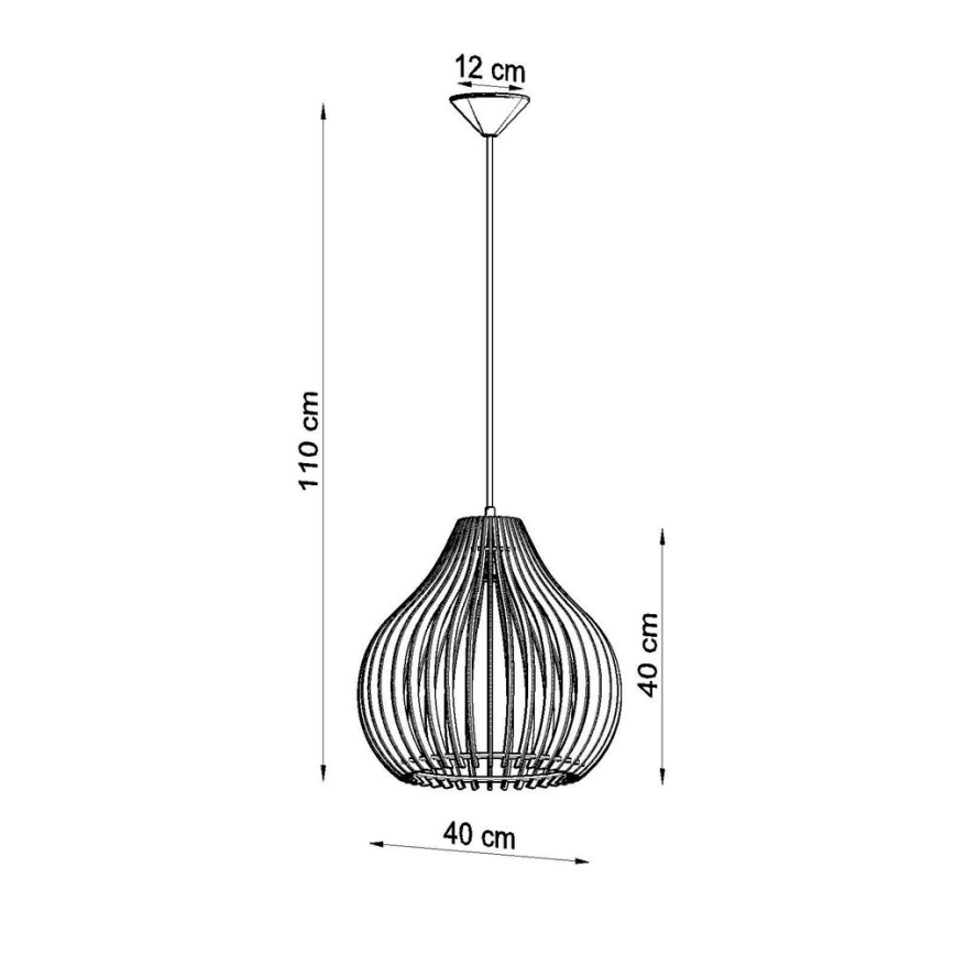 Lámpara colgante APRILLA 1xE27/60W/230V