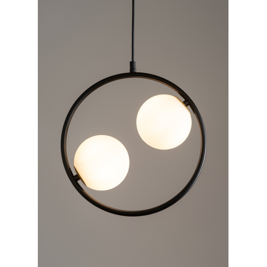 Lámpara colgante AQUA 2xG9/12W/230V negro