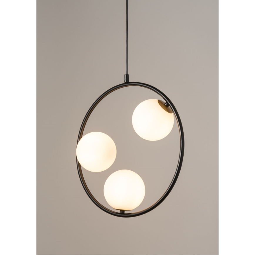 Lámpara colgante AQUA 3xG9/12W/230V negro