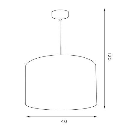 Lámpara colgante ARDEN 1xE27/60W/230V diá. 40 cm blanco