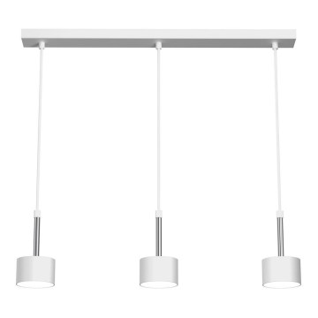Lámpara colgante ARENA 3xGX53/11W/230V blanco/cromo brillante