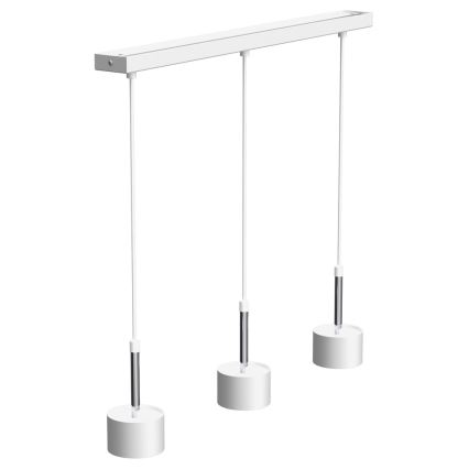 Lámpara colgante ARENA 3xGX53/11W/230V blanco/cromo brillante