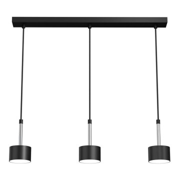 Lámpara colgante ARENA 3xGX53/11W/230V negro/cromo brillante