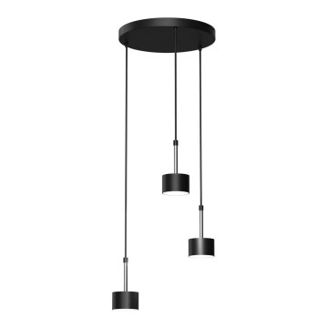 Lámpara colgante ARENA 3xGX53/11W/230V negro/cromo brillante