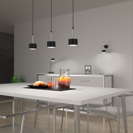 Lámpara colgante ARENA 3xGX53/11W/230V negro/cromo brillante