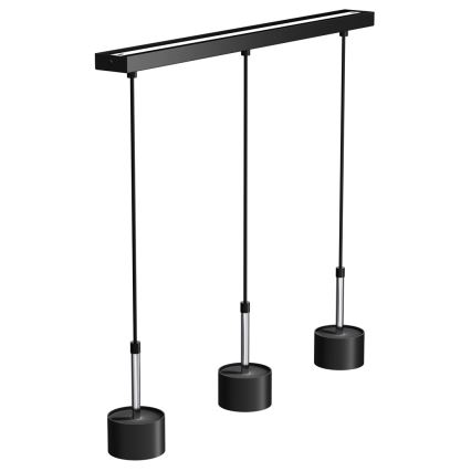 Lámpara colgante ARENA 3xGX53/11W/230V negro/cromo brillante