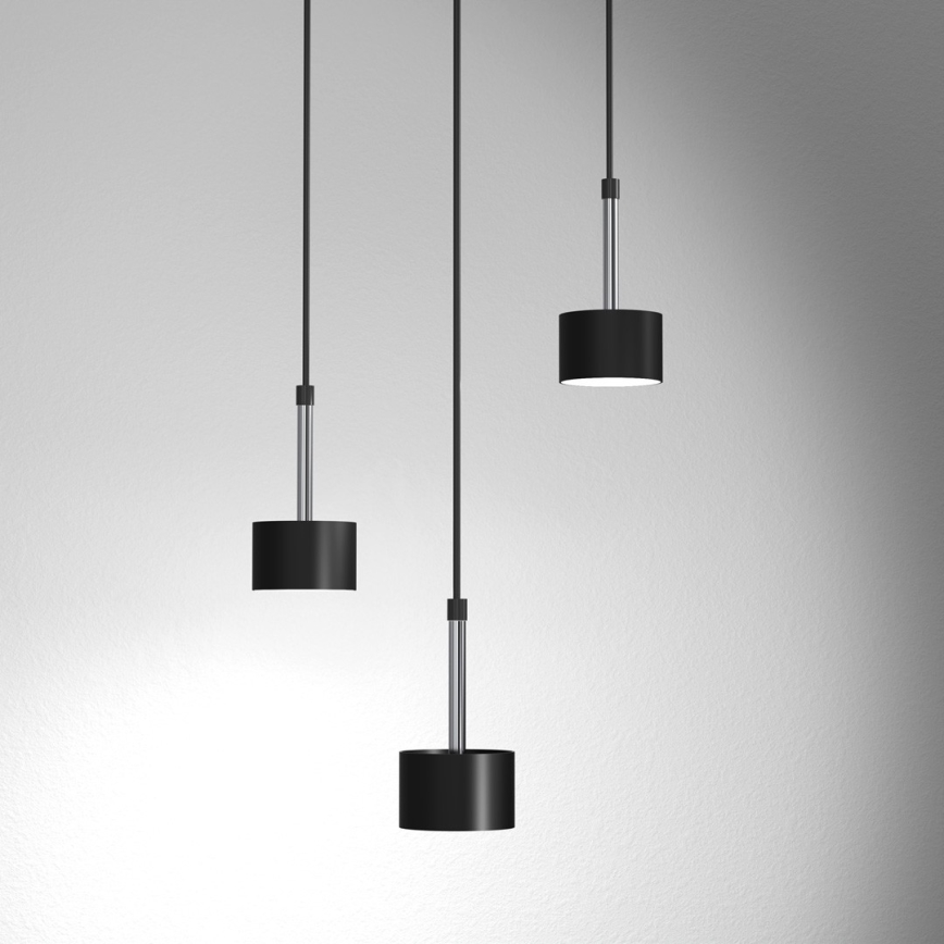 Lámpara colgante ARENA 3xGX53/11W/230V negro/cromo brillante