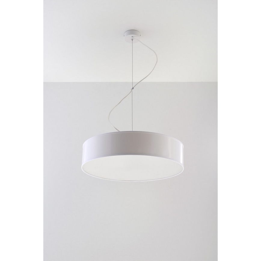 Lámpara colgante ARENA 45 3xE27/60W/230V blanco