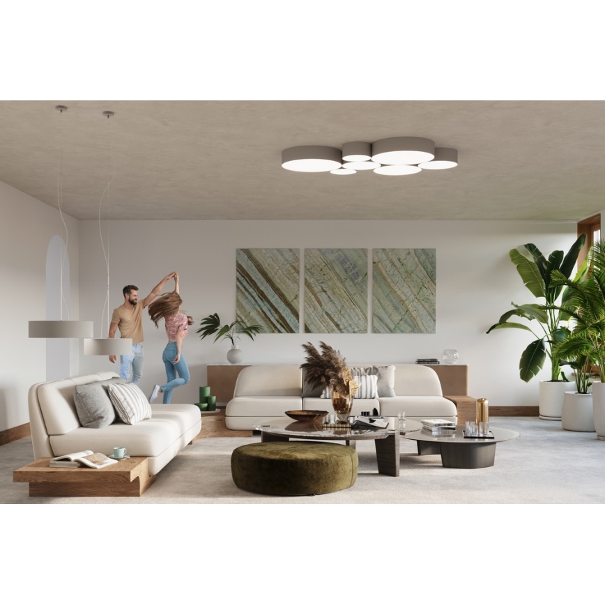 Lámpara colgante ARENA 45 3xE27/60W/230V gris
