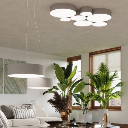 Lámpara colgante ARENA 45 3xE27/60W/230V gris