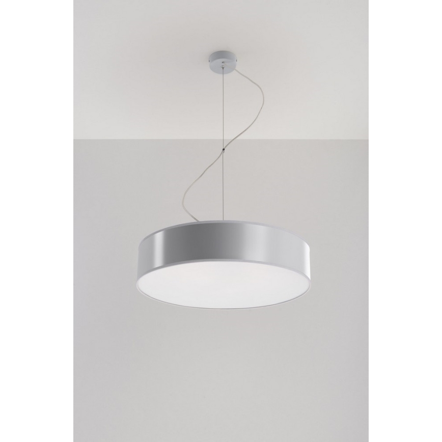 Lámpara colgante ARENA 45 3xE27/60W/230V gris