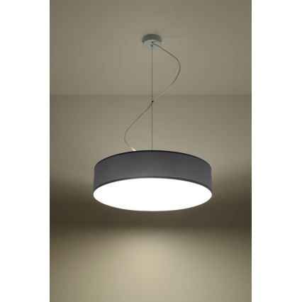 Lámpara colgante ARENA 45 3xE27/60W/230V gris