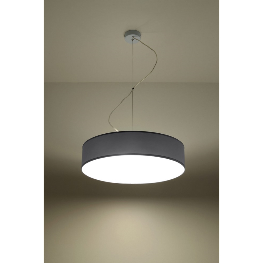Lámpara colgante ARENA 45 3xE27/60W/230V gris