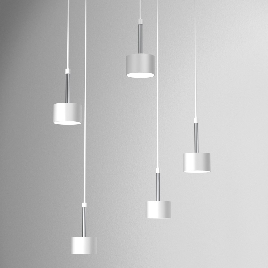 Lámpara colgante ARENA 5xGX53/11W/230V blanco/cromo brillante