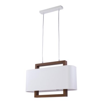 Lámpara colgante ARTEMIDA 1xE27/60W/230V blanco/marrón