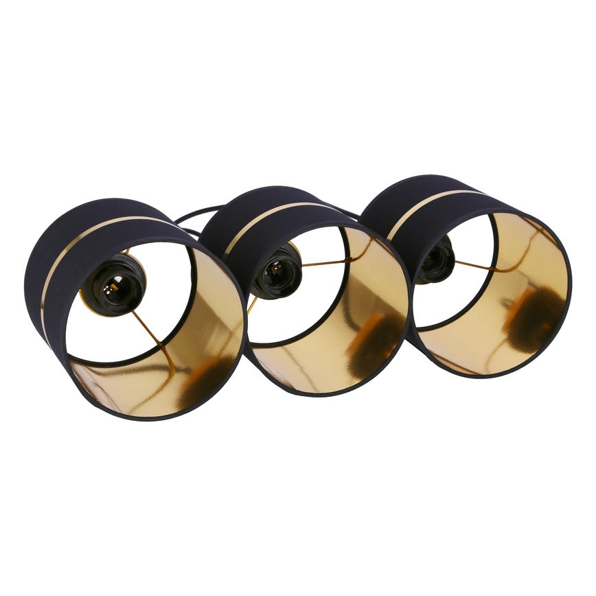 Lámpara colgante ASSAM 3xE27/60W/230V negro