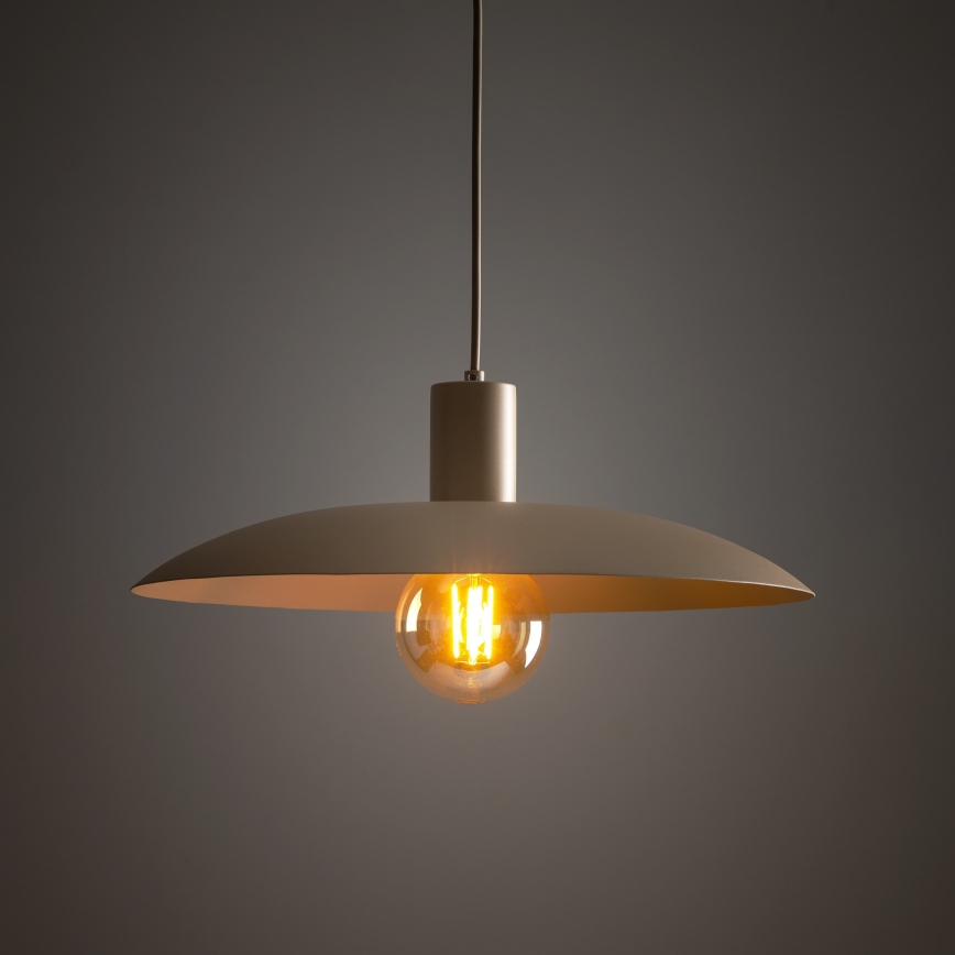Lámpara colgante ASTRA 1xE27/15W/230V diá. 41 cm beige