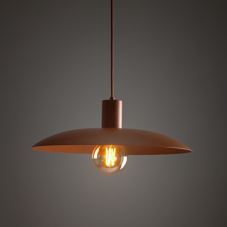 Lámpara colgante ASTRA 1xE27/15W/230V diá. 41 cm color ladrillo