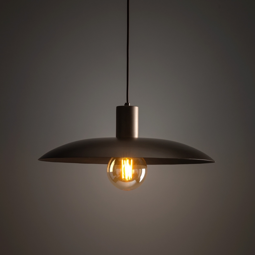 Lámpara colgante ASTRA 1xE27/15W/230V diá. 41 cm marrón