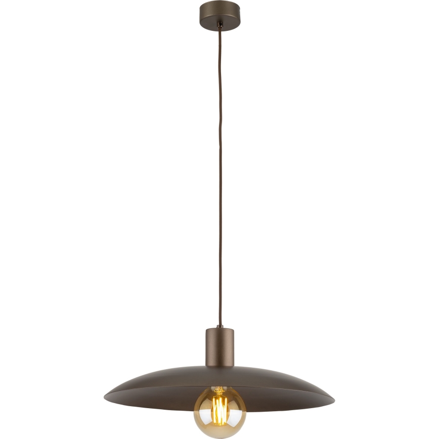 Lámpara colgante ASTRA 1xE27/15W/230V diá. 41 cm marrón