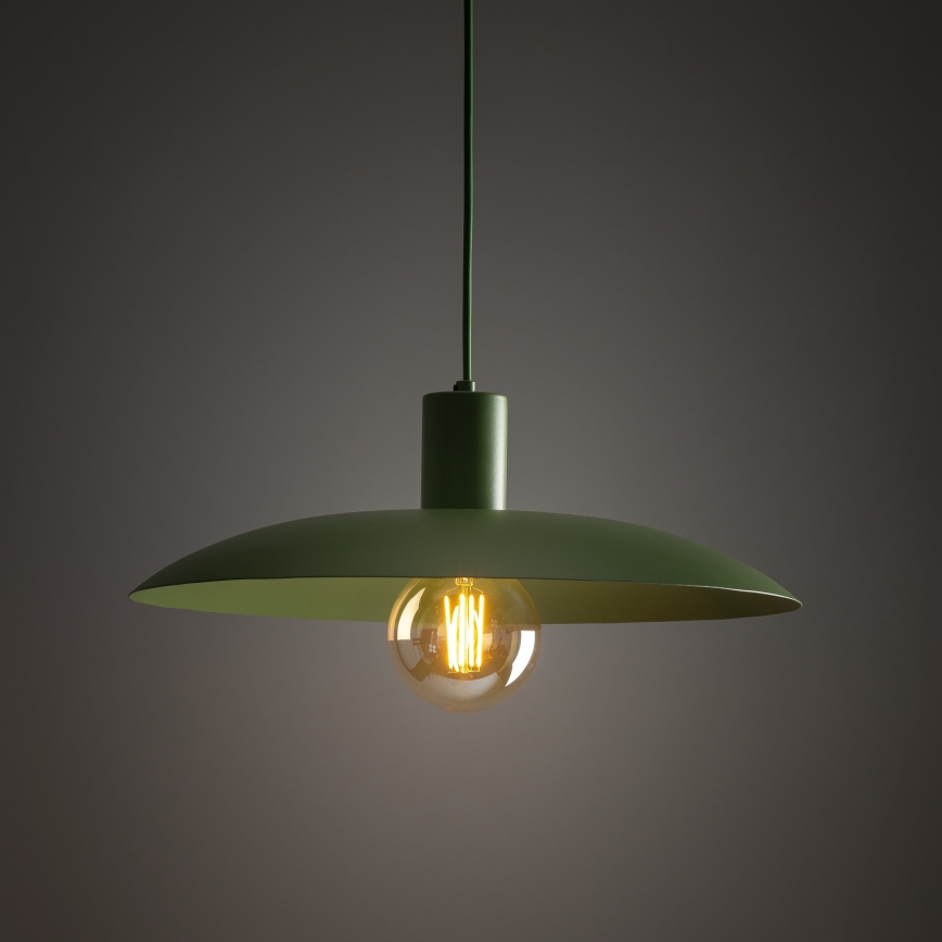Lámpara colgante ASTRA 1xE27/15W/230V diá. 41 cm verde