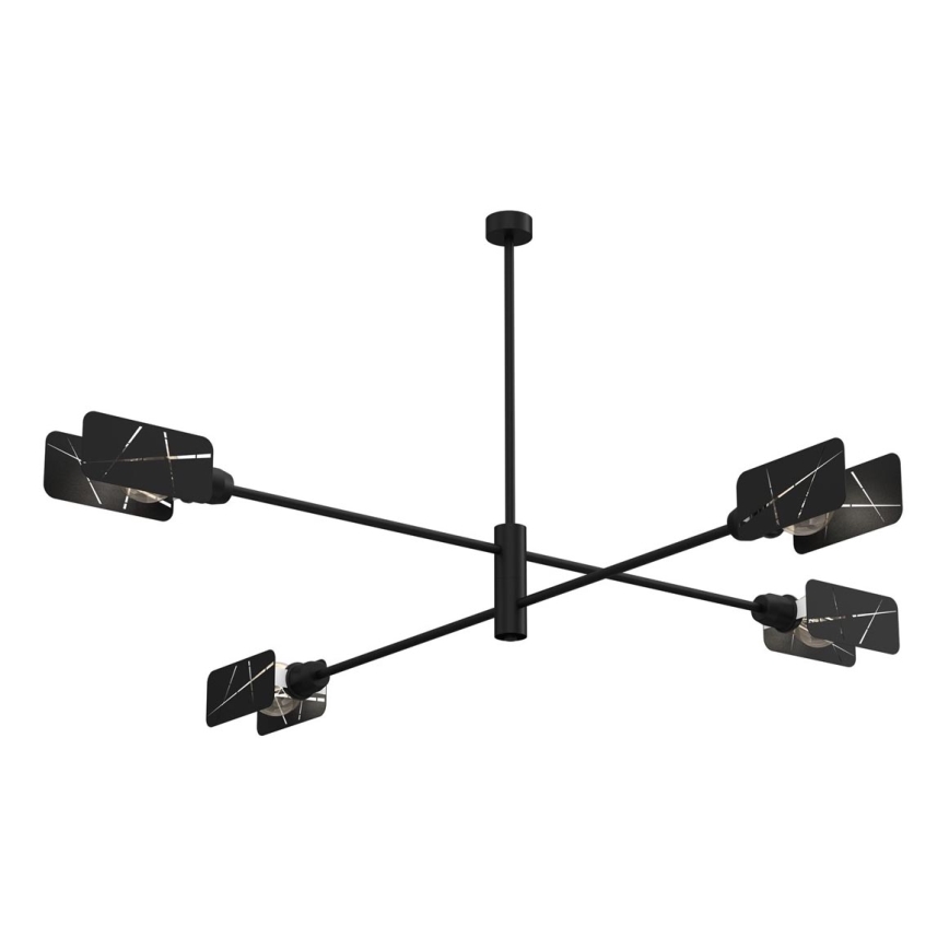Lámpara colgante ASTRA 4xE27/60W/230V negro