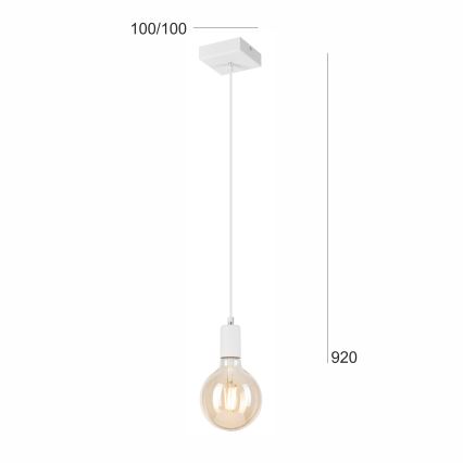 Lámpara colgante ASTRID 1xE27/60W/230V blanco