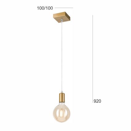 Lámpara colgante ASTRID 1xE27/60W/230V dorado