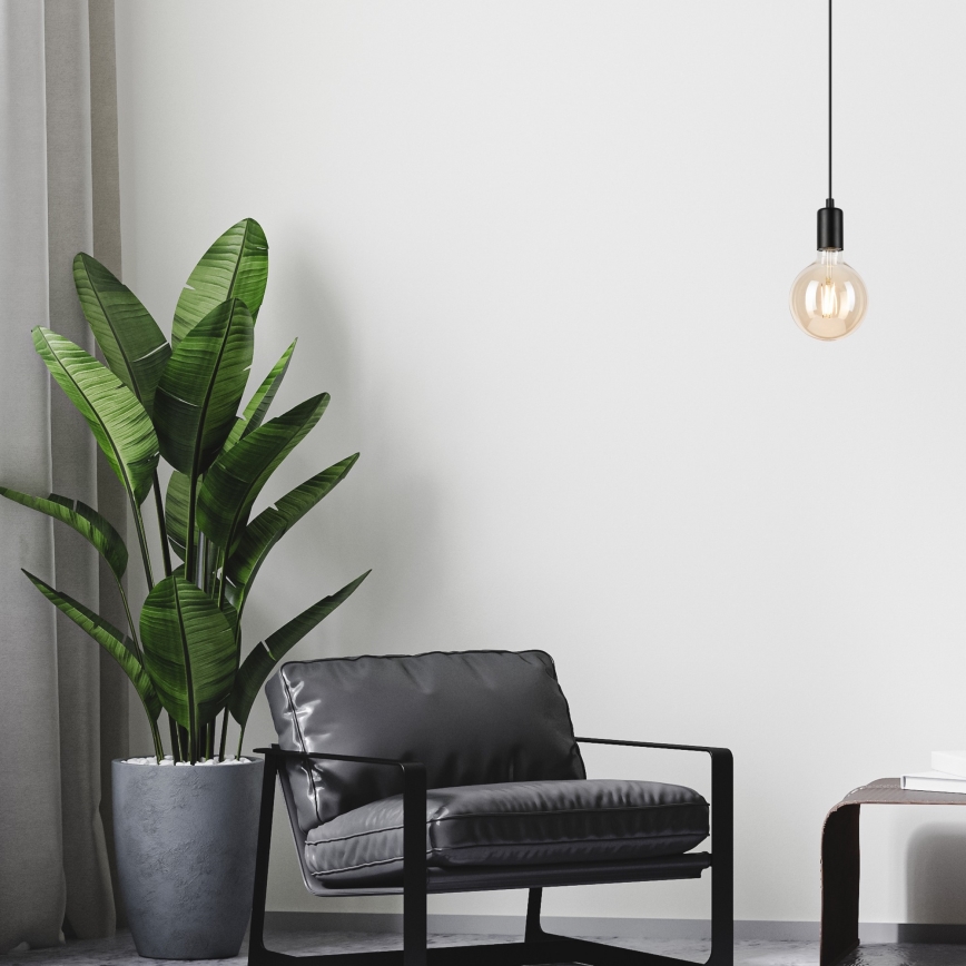 Lámpara colgante ASTRID 1xE27/60W/230V mate negro