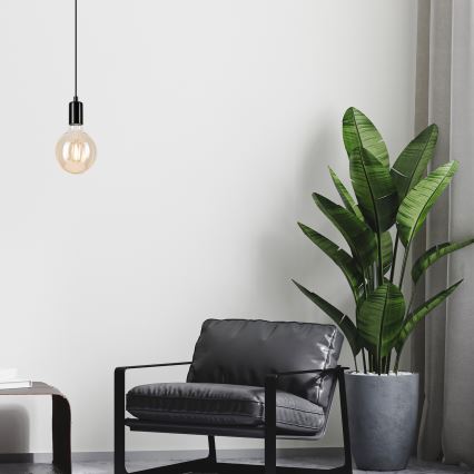 Lámpara colgante ASTRID 1xE27/60W/230V negro brillante