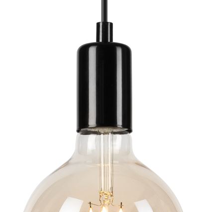 Lámpara colgante ASTRID 1xE27/60W/230V negro brillante
