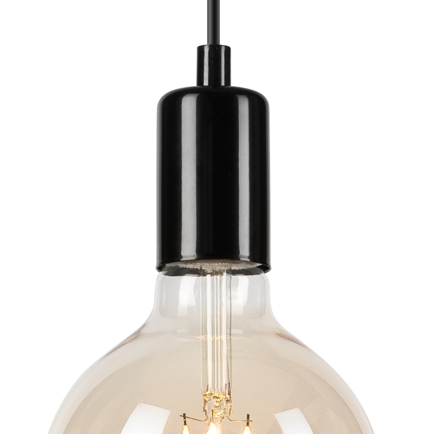 Lámpara colgante ASTRID 1xE27/60W/230V negro brillante
