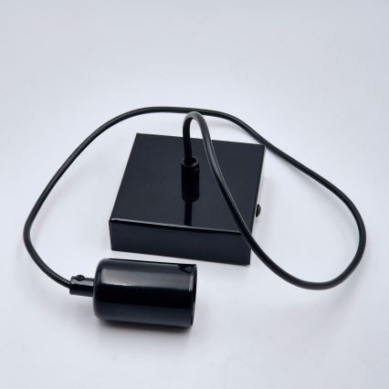 Lámpara colgante ASTRID 1xE27/60W/230V negro brillante