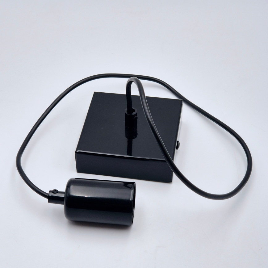 Lámpara colgante ASTRID 1xE27/60W/230V negro brillante