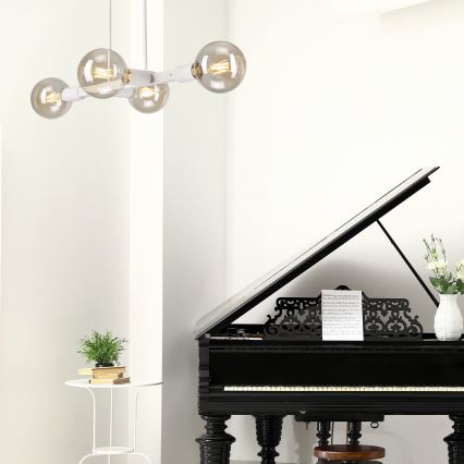 Lámpara colgante ASTRID 4xE27/60W/230V blanco