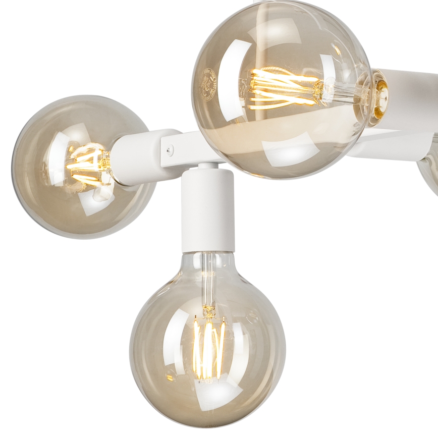 Lámpara colgante ASTRID 6xE27/60W/230V blanco