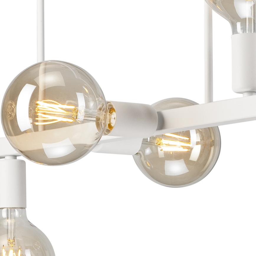 Lámpara colgante ASTRID 6xE27/60W/230V blanco