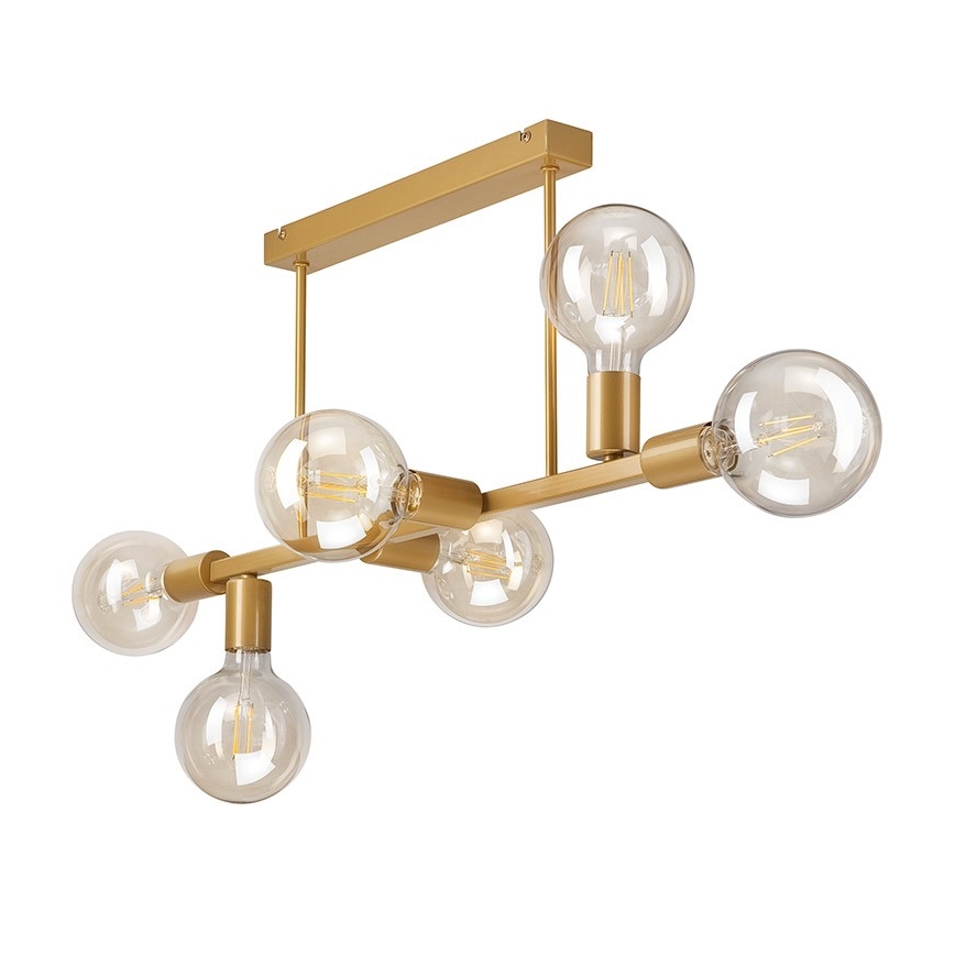 Lámpara colgante ASTRID 6xE27/60W/230V dorado